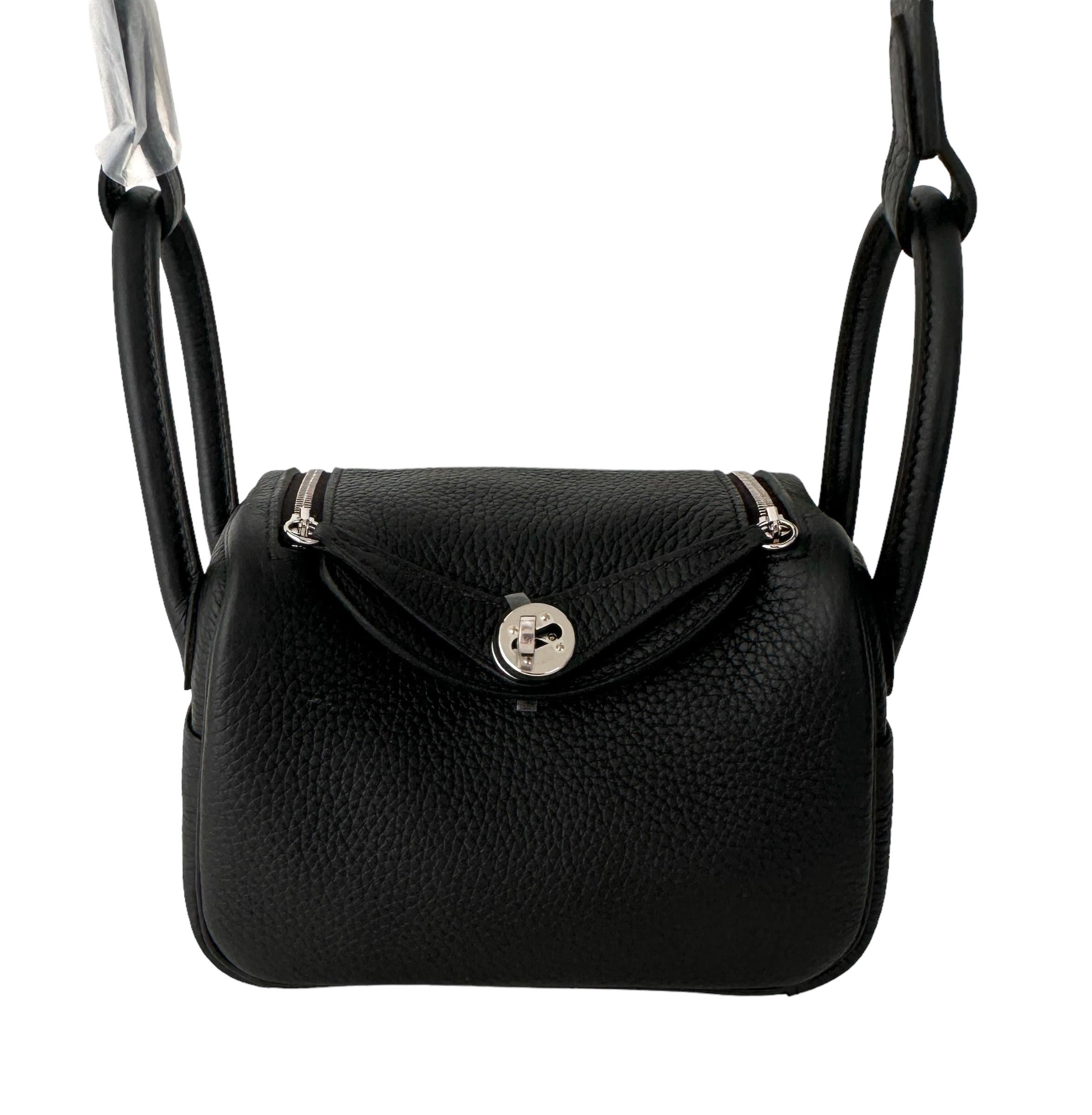 Hermes Mini Lindy 20 Black Palladium Handbag Bag  1
