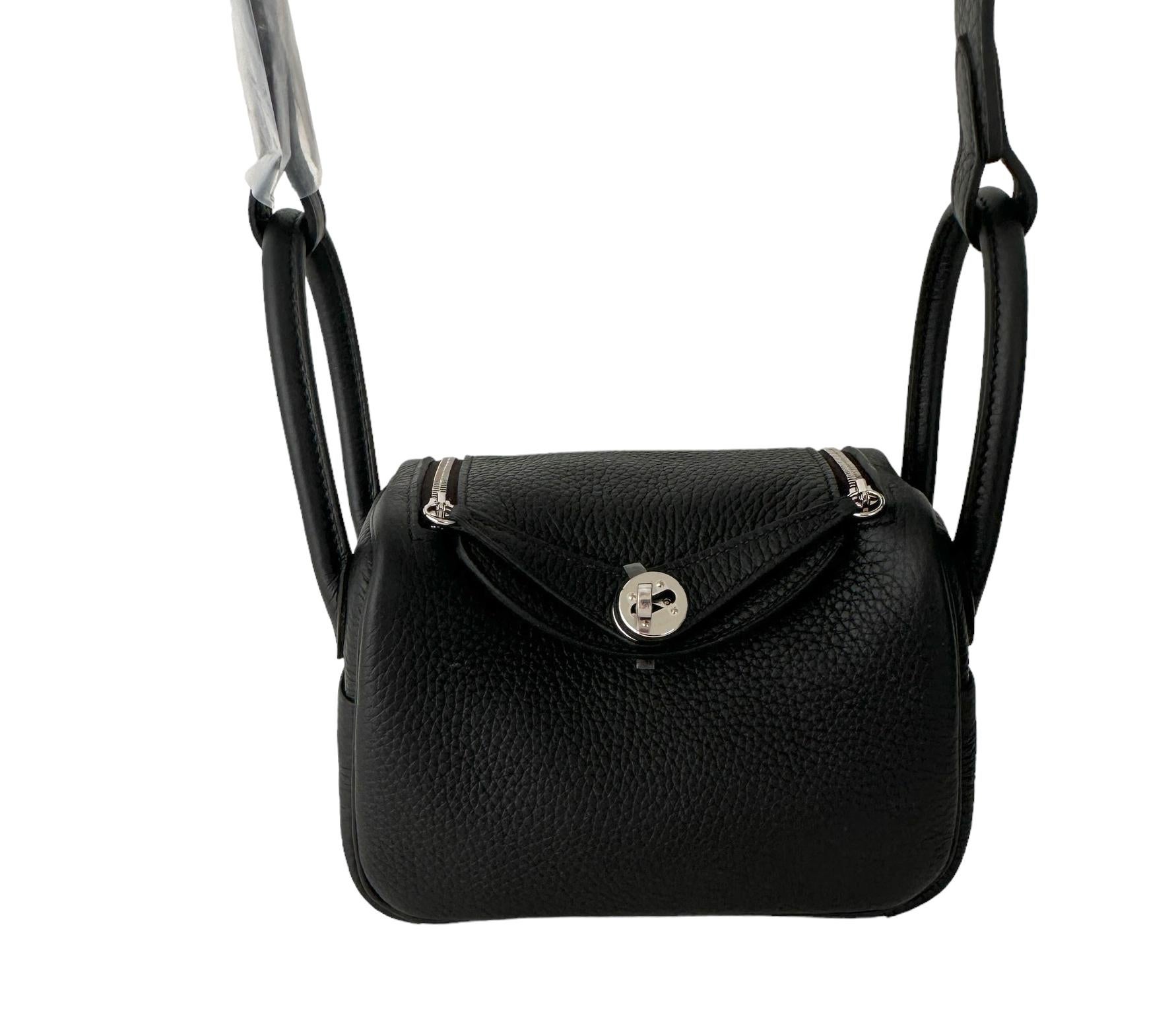 Hermes Mini Lindy 20 Black Palladium Handbag Bag  2