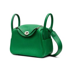 Hermès Mini Lindy Bamboo Taurillon Clemence PHW