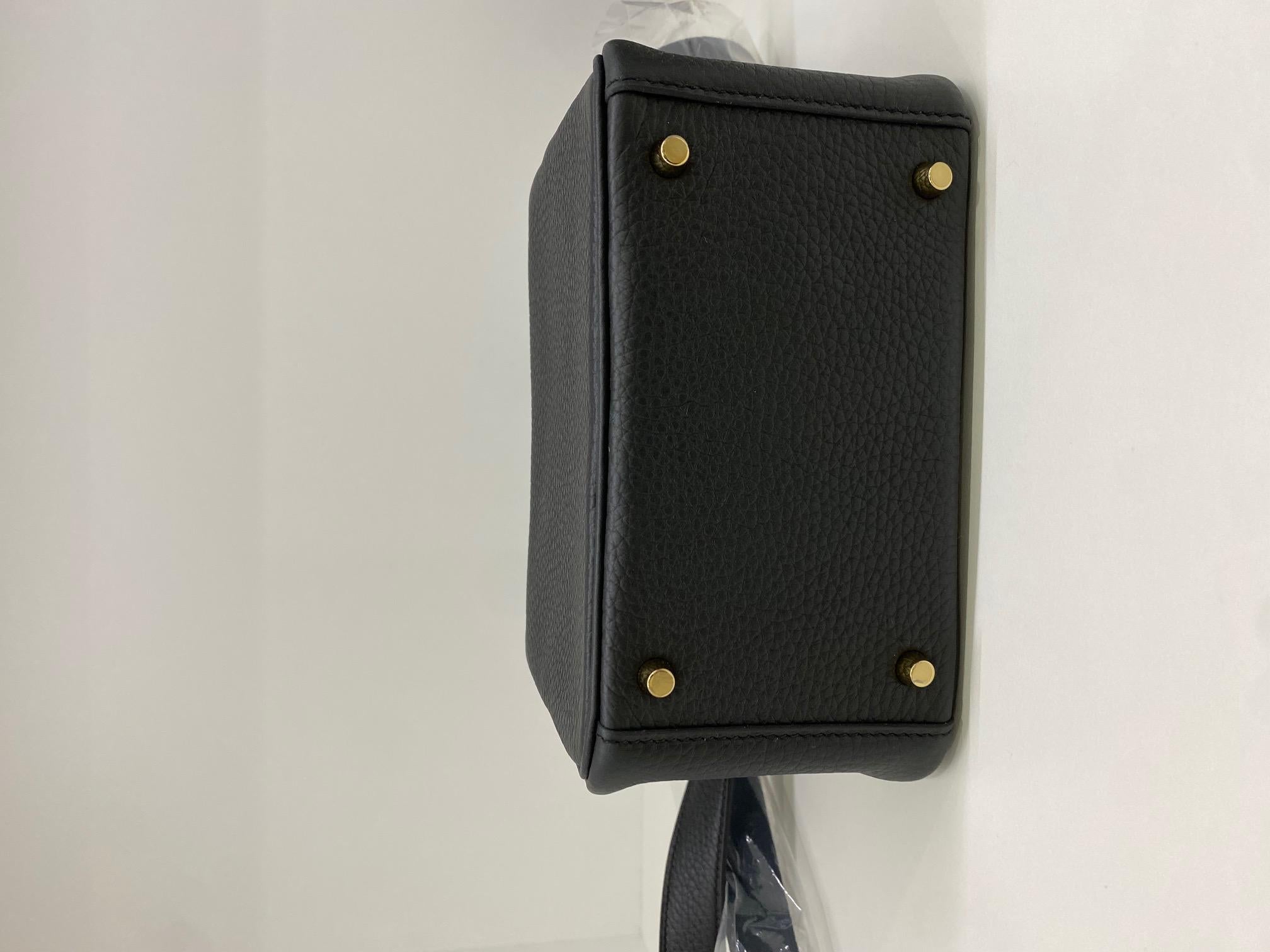 Hermes Mini Lindy Black GHW In New Condition For Sale In Double Bay, AU