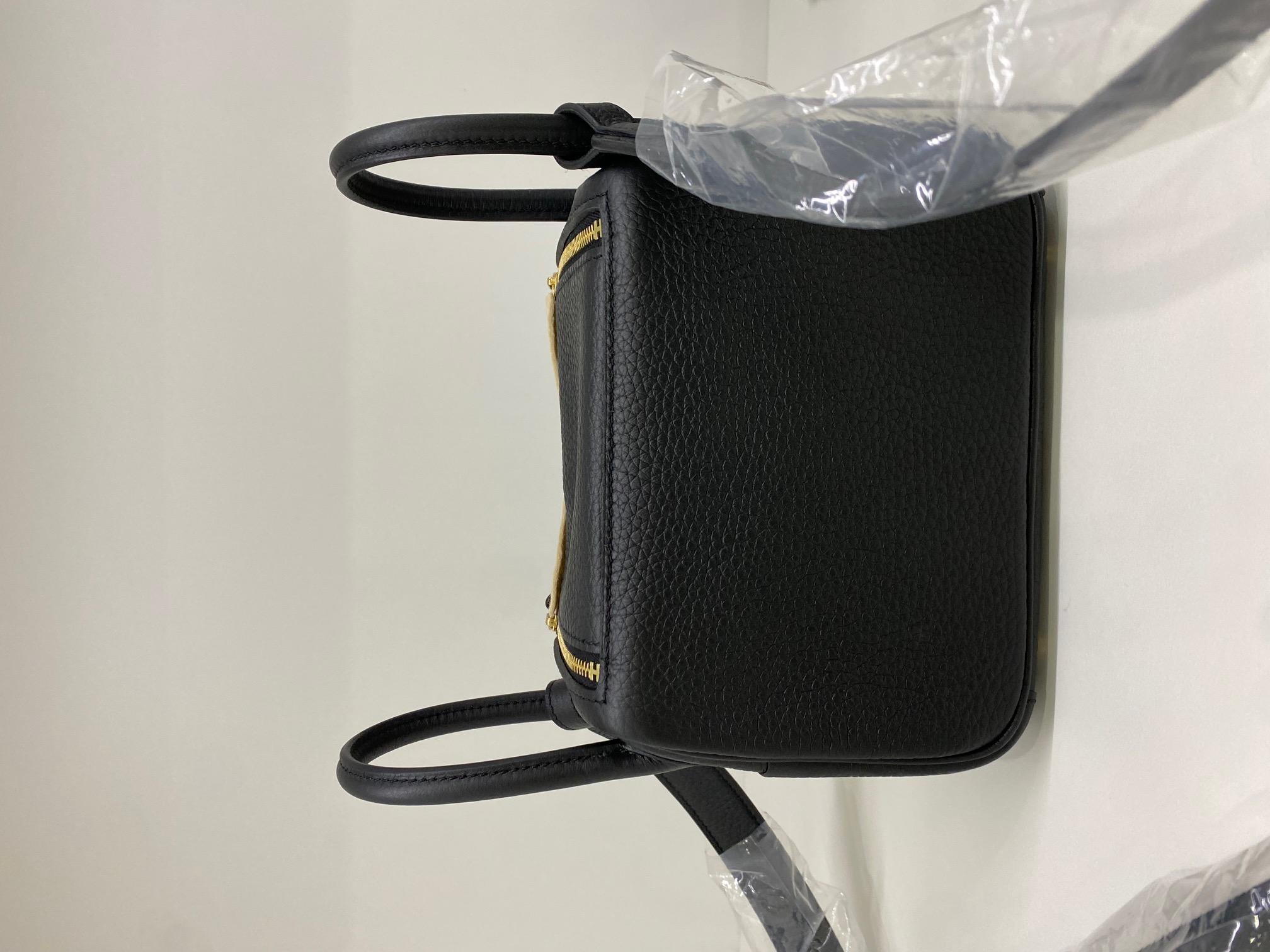Hermes Mini Lindy Black GHW For Sale 1