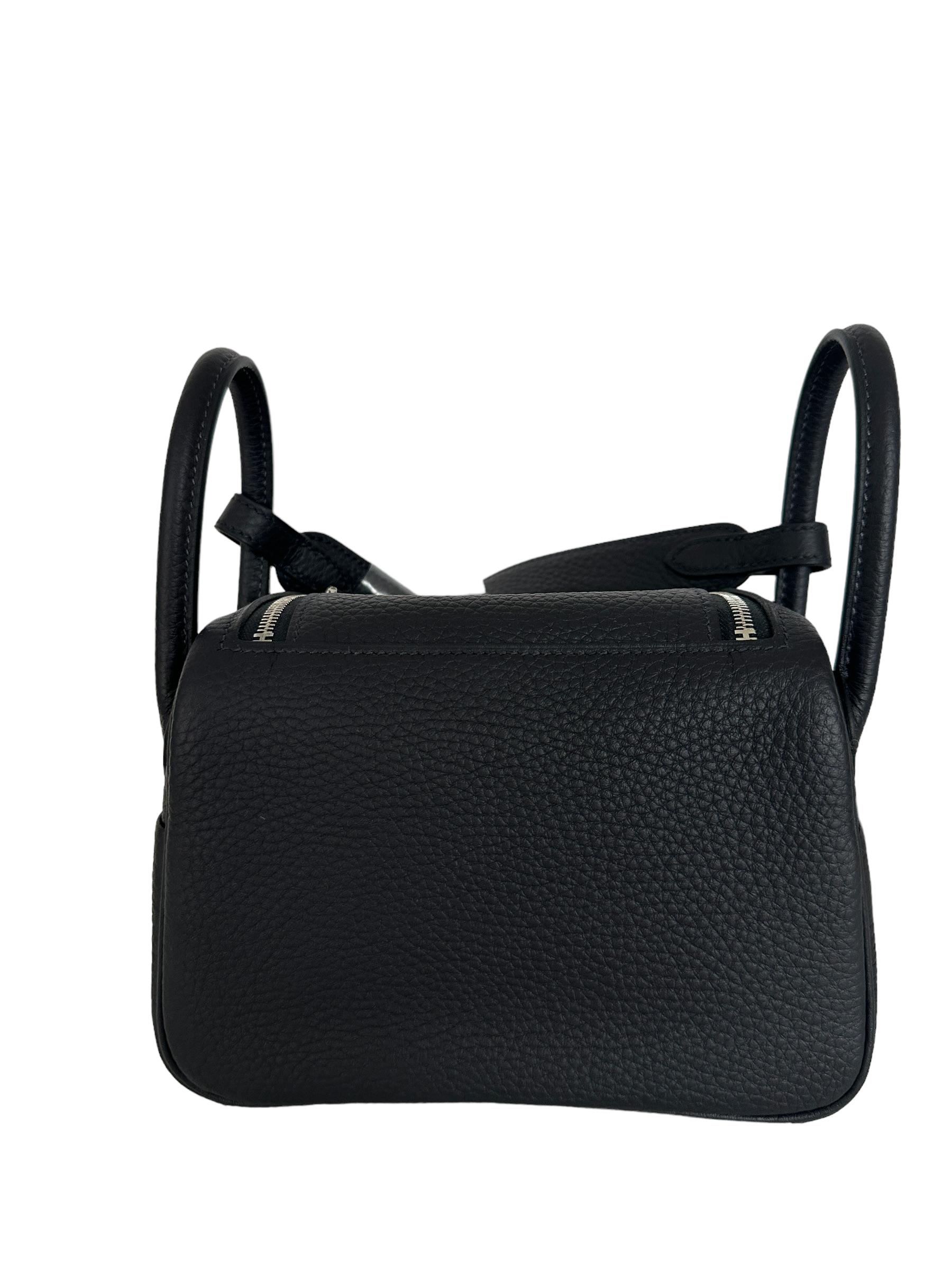 Hermes Mini Lindy Caban Handbag Bag Palladium Hardware 3