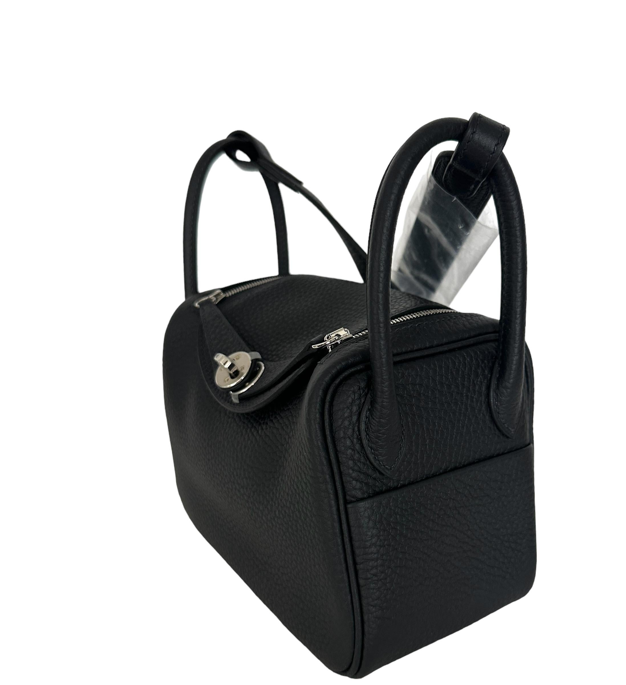Women's or Men's Hermes Mini Lindy Caban Handbag Bag Palladium Hardware