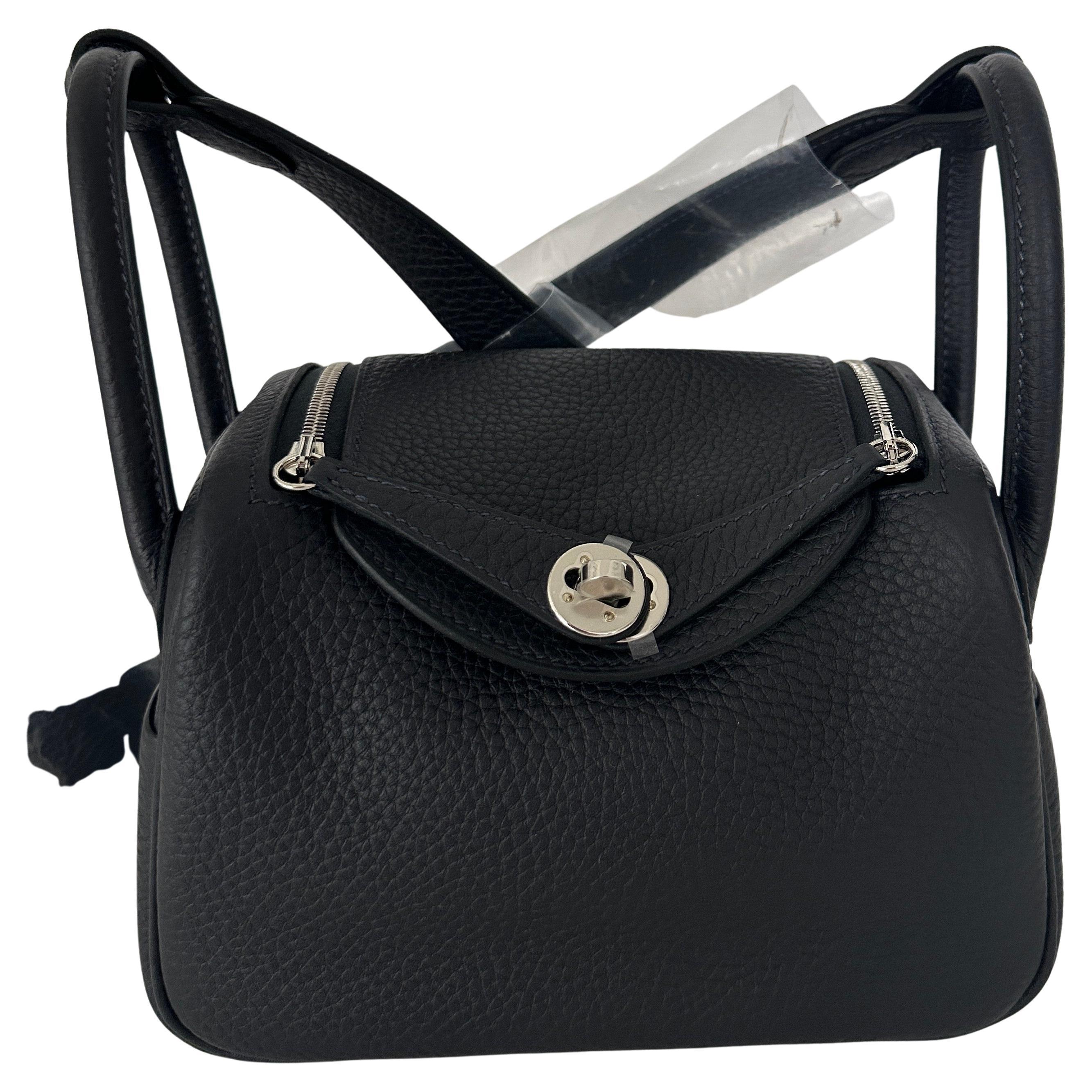 Hermes Mini Lindy Caban Handbag Bag Palladium Hardware at 1stDibs