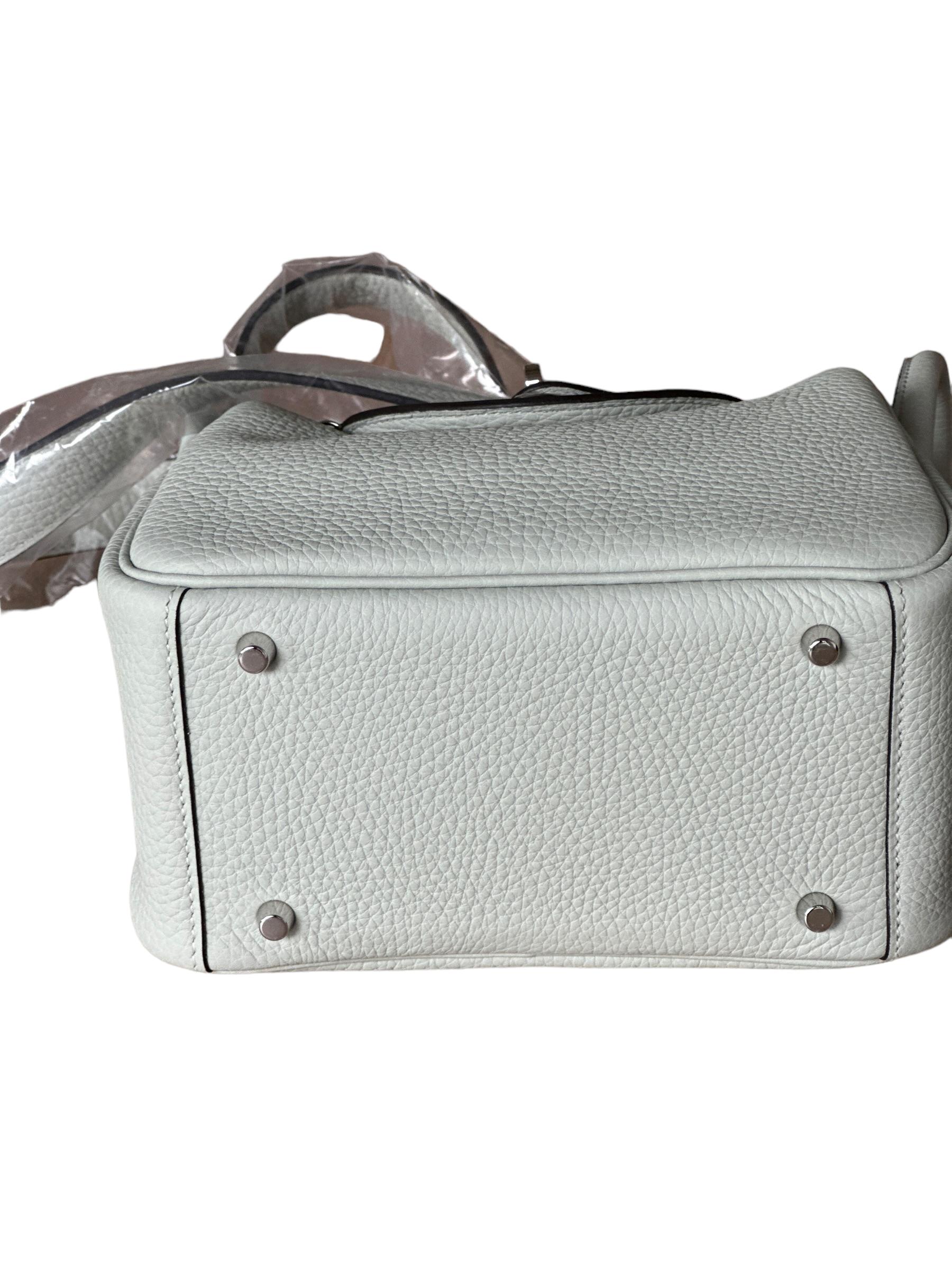 Hermes Mini Lindy Gris Neve Clemence B 1