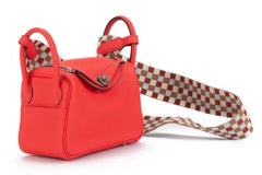 Hermes Mini Lindy Rose Texas Togo BNIB
