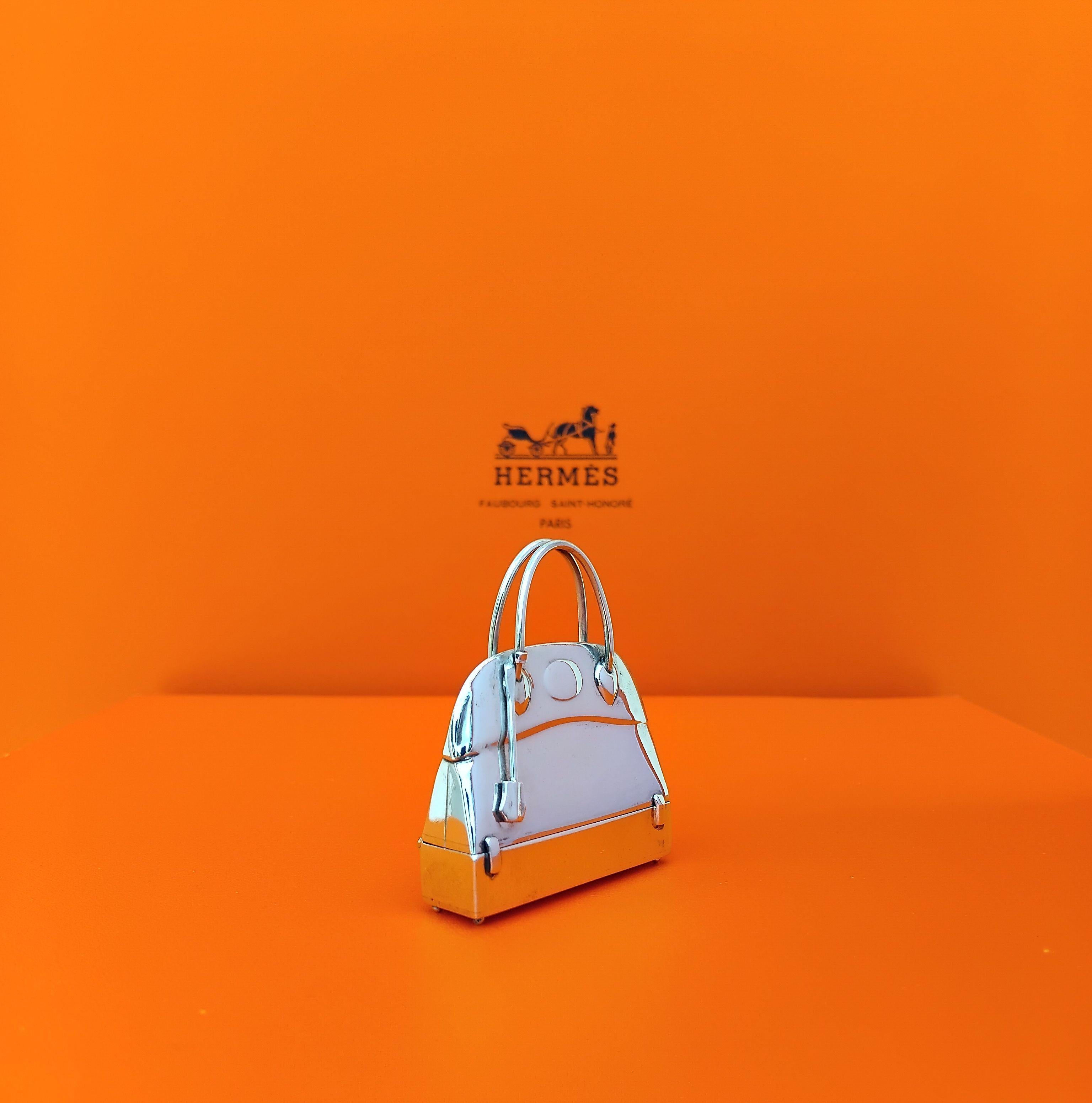 Hermès Mini Micro Bolide Bag Pill Box Mac Pherson Sterling Silver 9