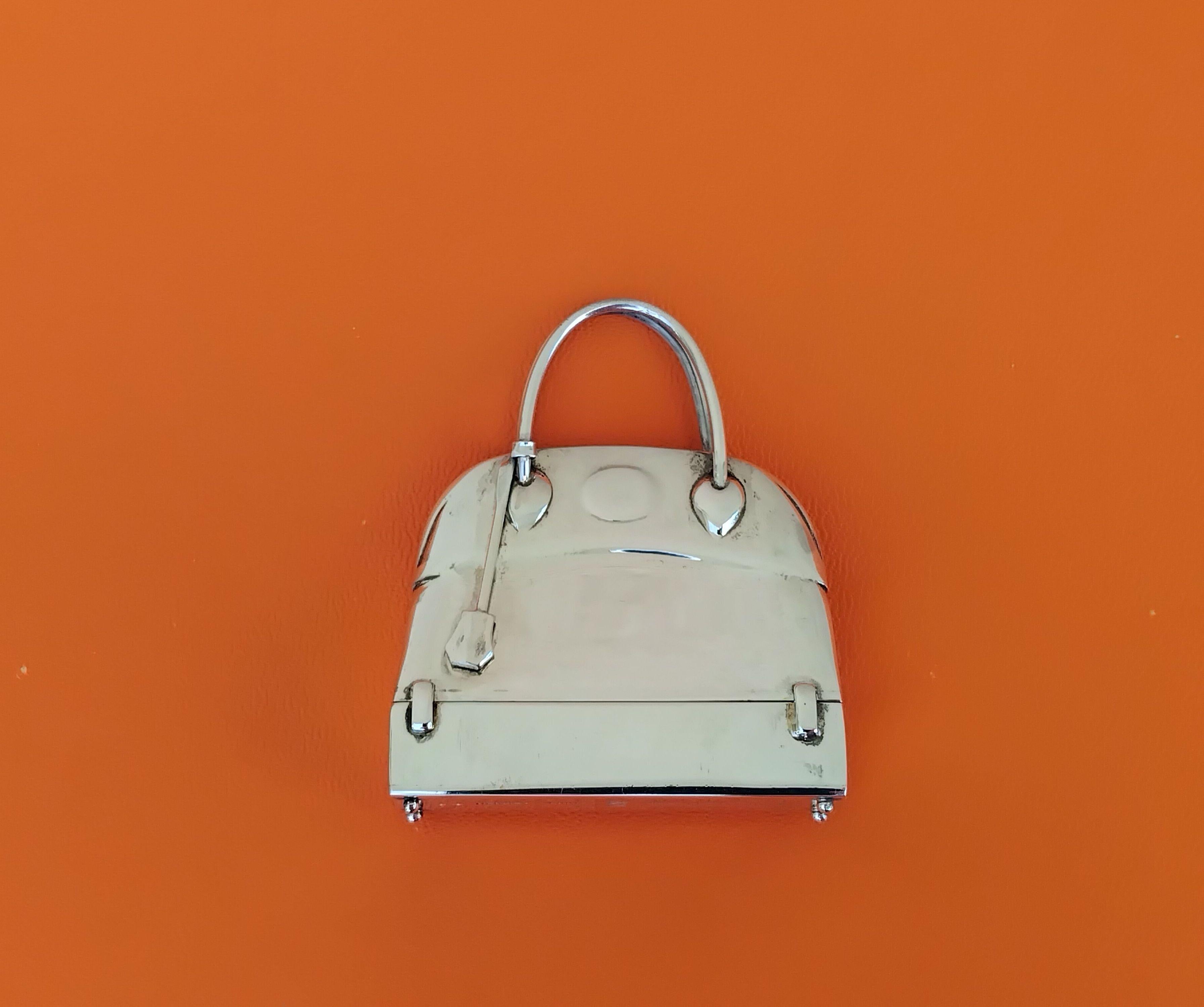 Hermès Mini Micro Bolide Bag Pill Box Mac Pherson Sterling Silver 13