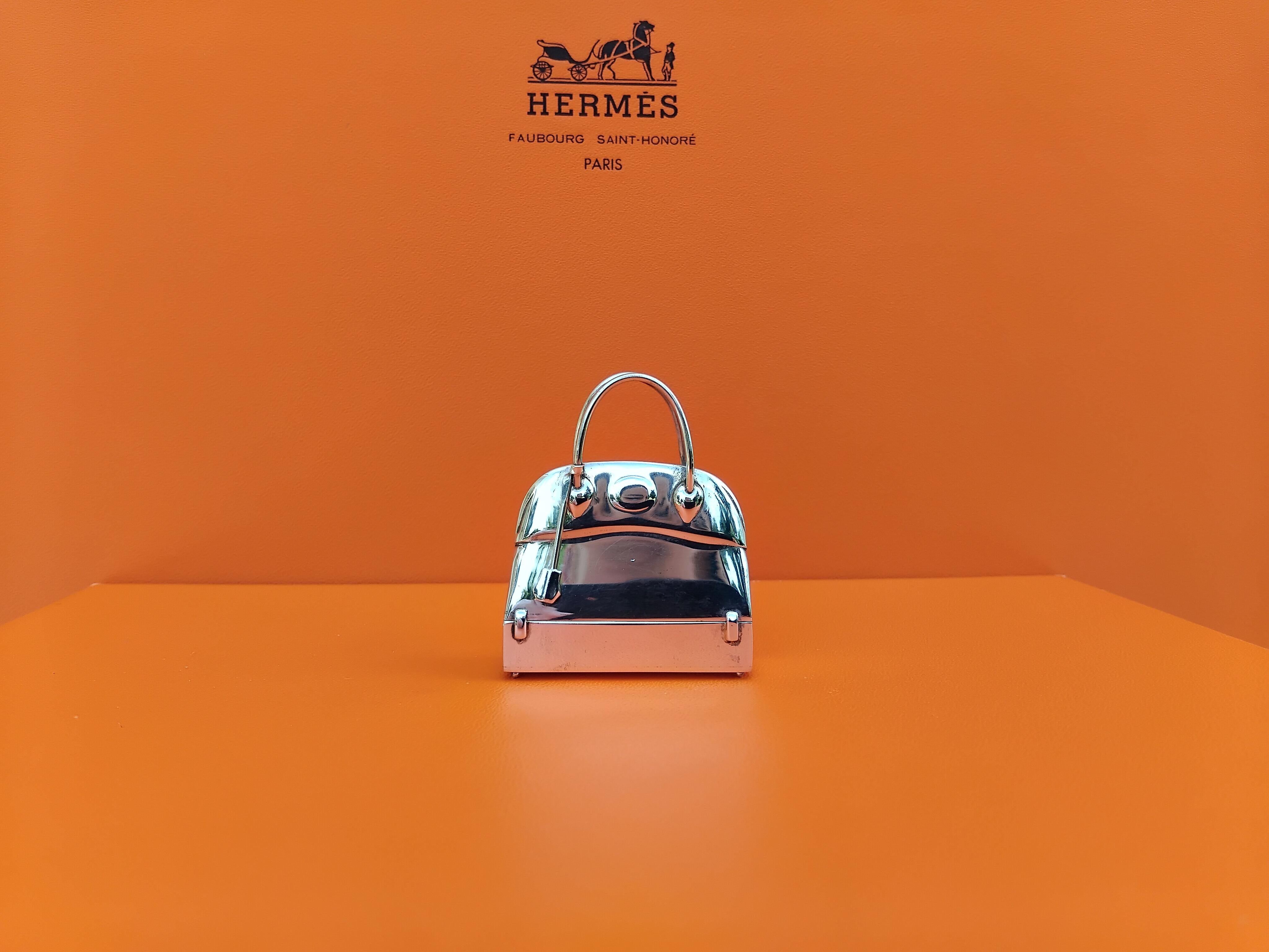 Hermès Mini Micro Bolide Bag Pill Box Mac Pherson Sterling Silver 14