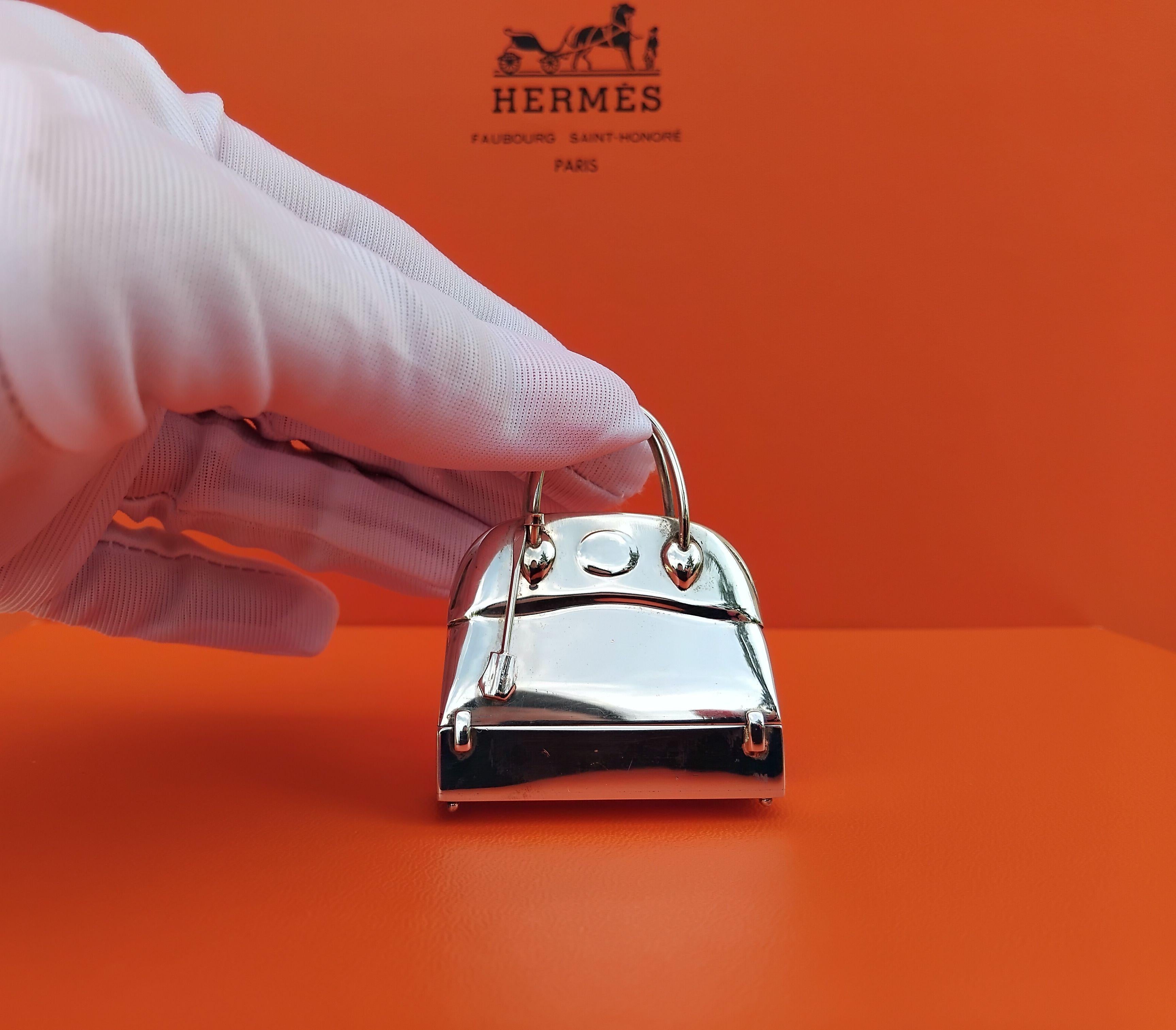 Hermès Mini Micro Bolide Bag Pill Box Mac Pherson Sterling Silver 15
