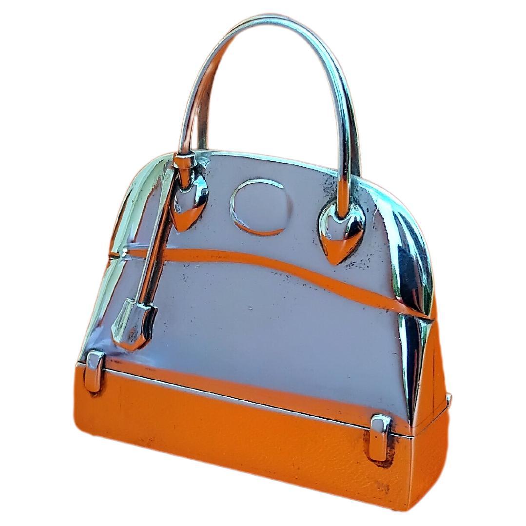 Women's Hermès Mini Micro Bolide Bag Pill Box Mac Pherson Sterling Silver