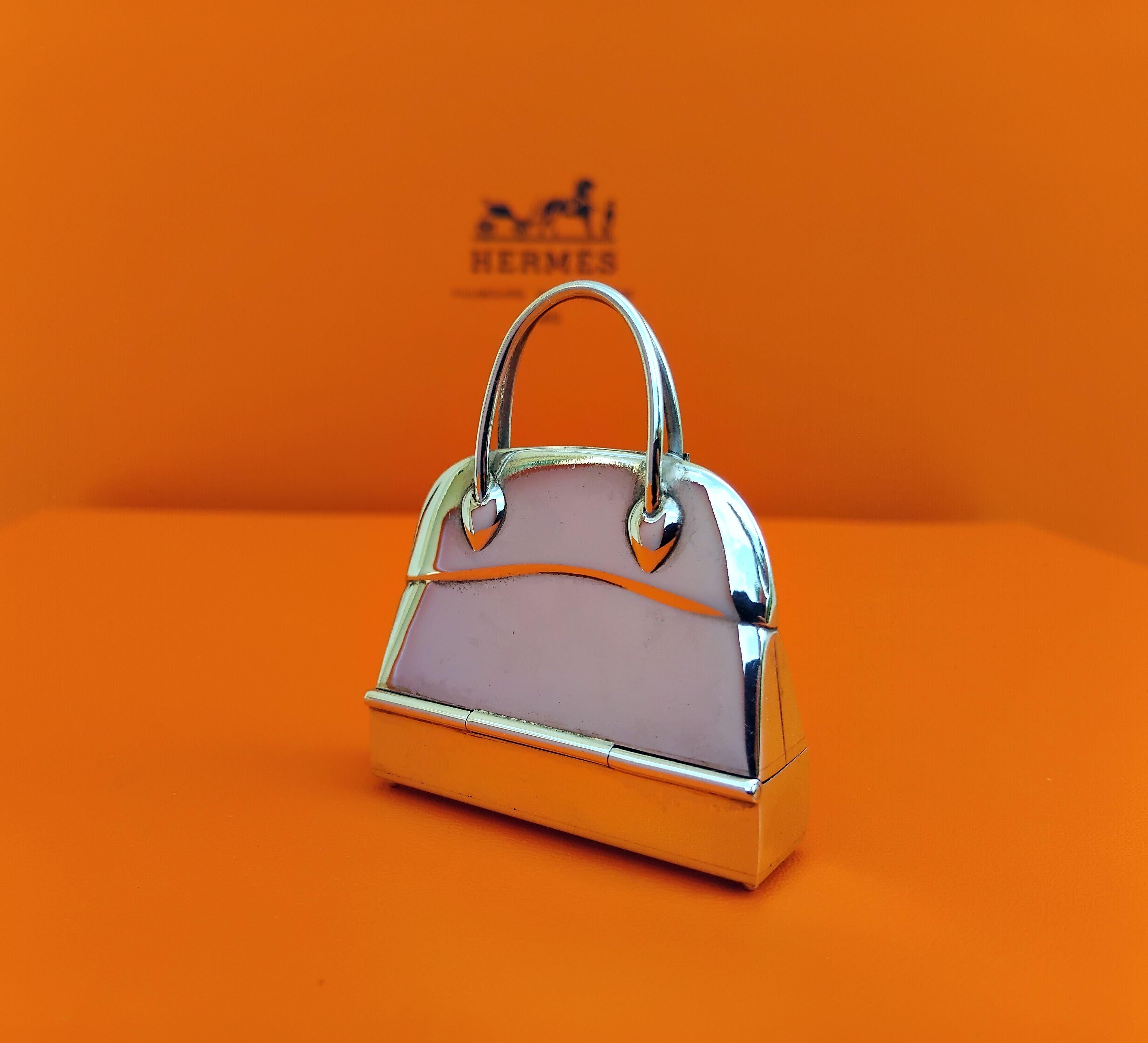 Hermès Mini Micro Bolide Bag Pill Box Mac Pherson Sterling Silver 1