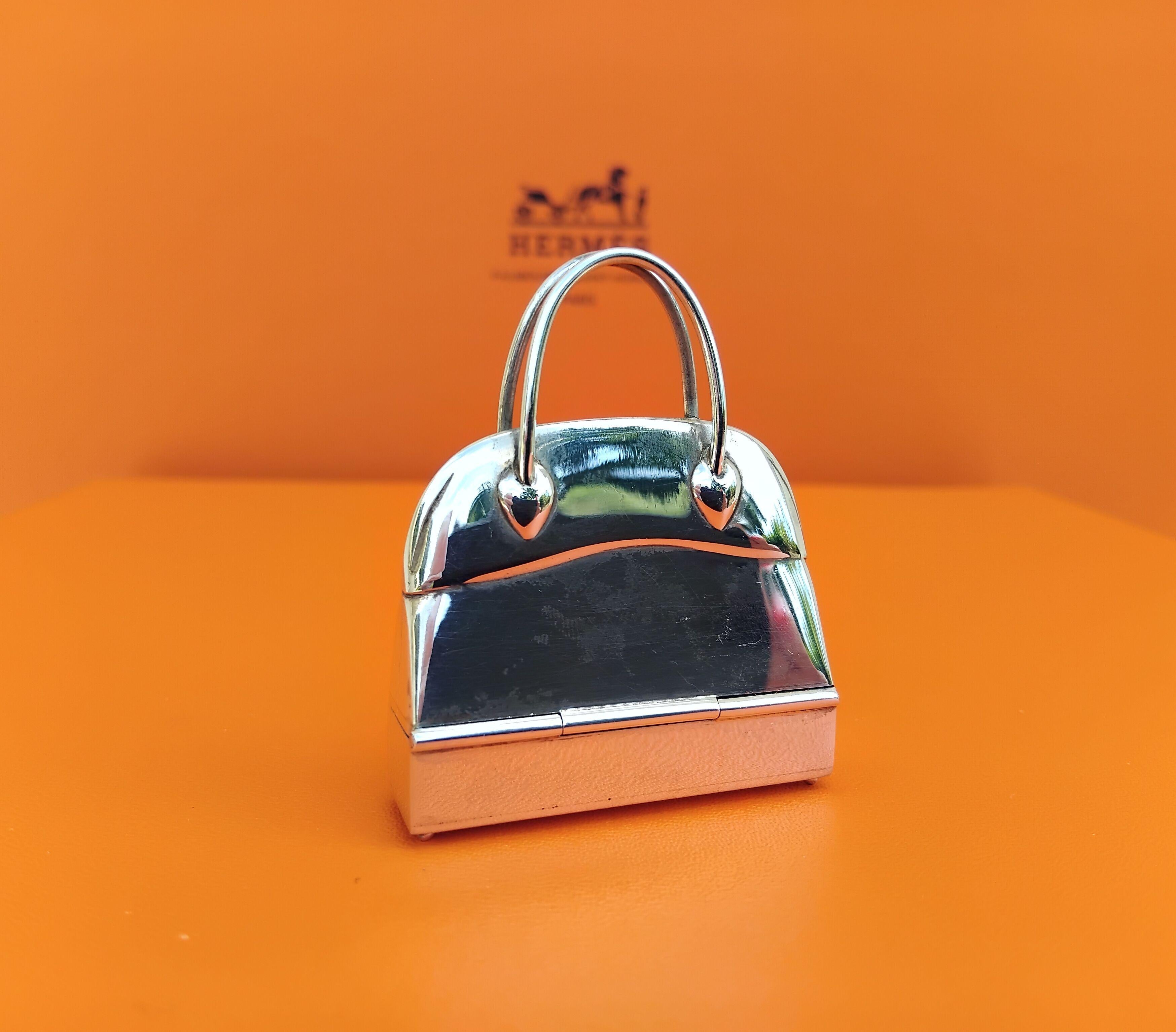 Hermès Mini Micro Bolide Bag Pill Box Mac Pherson Sterling Silver 2