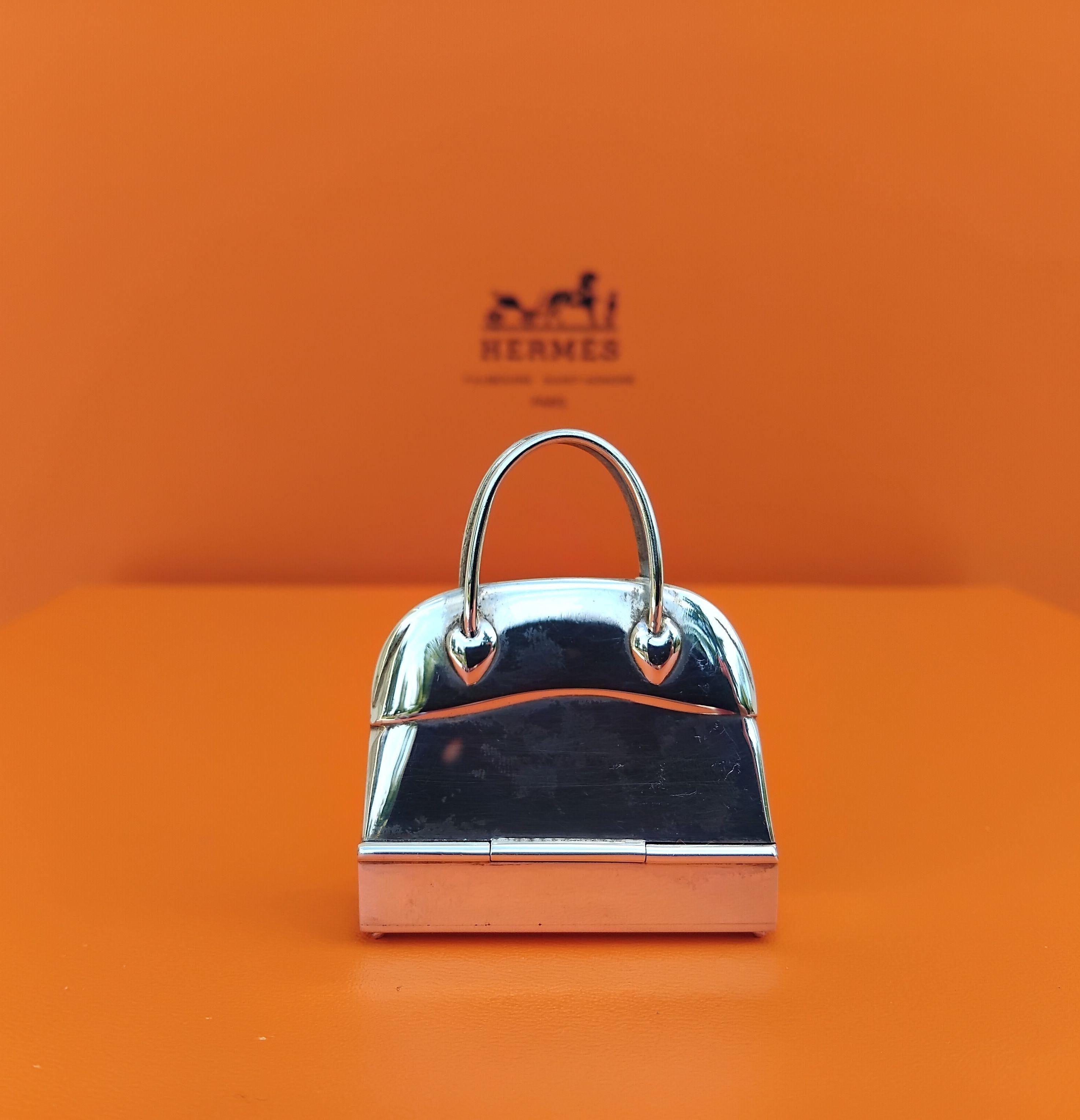 Hermès Mini Micro Bolide Bag Pill Box Mac Pherson Sterling Silver 3