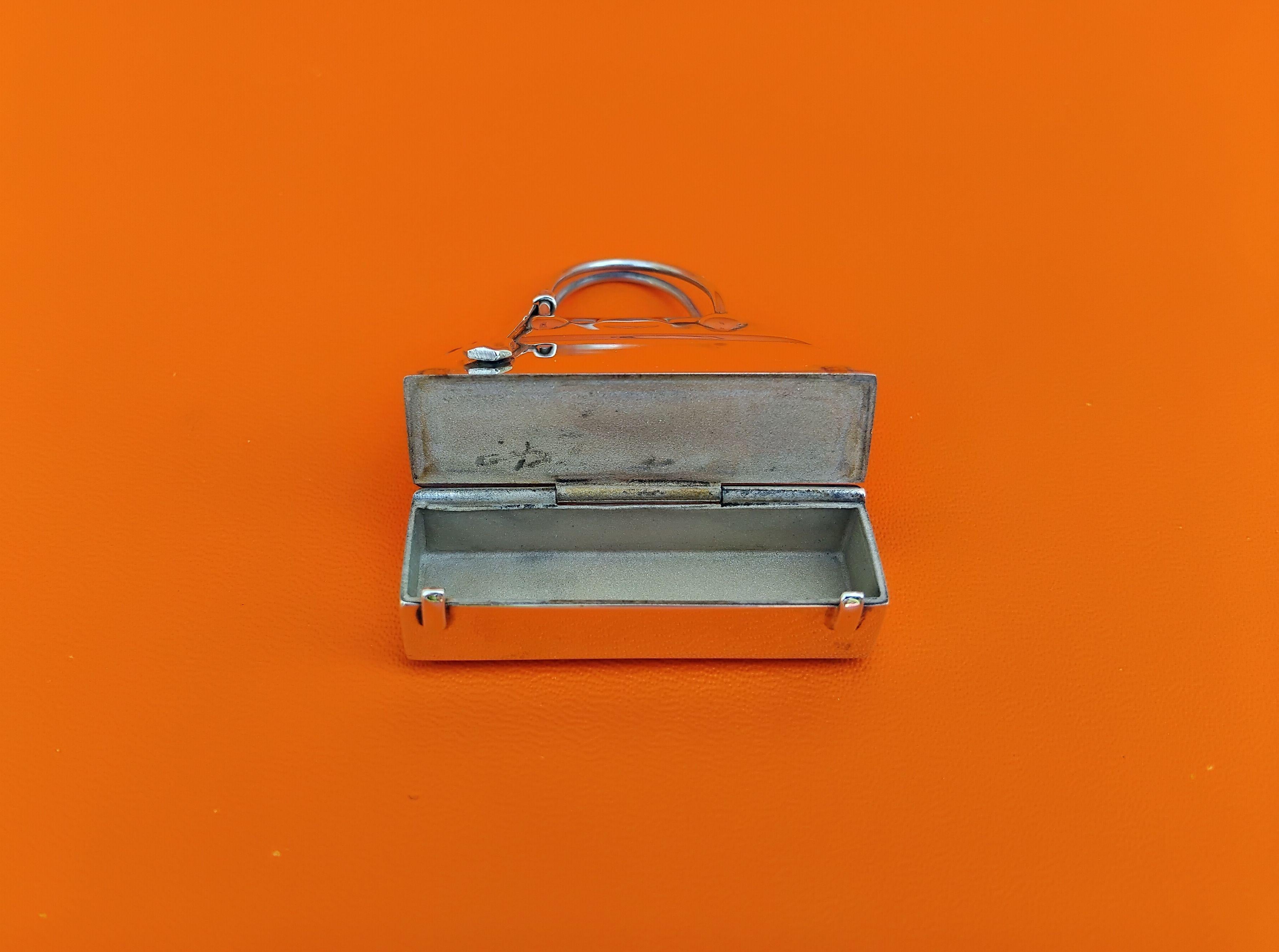 Hermès Mini Micro Bolide Bag Pill Box Mac Pherson Sterling Silver 6