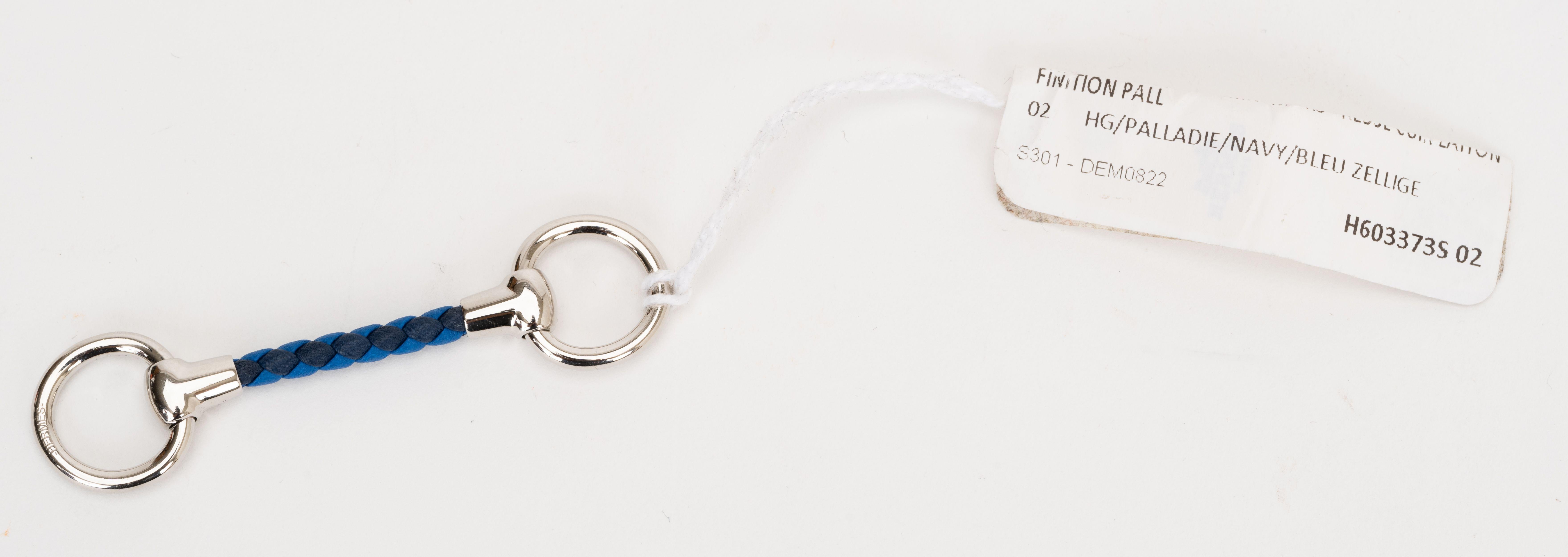 Gray Hermes Mini Mors Tresse Cuir Twilly Ring For Sale