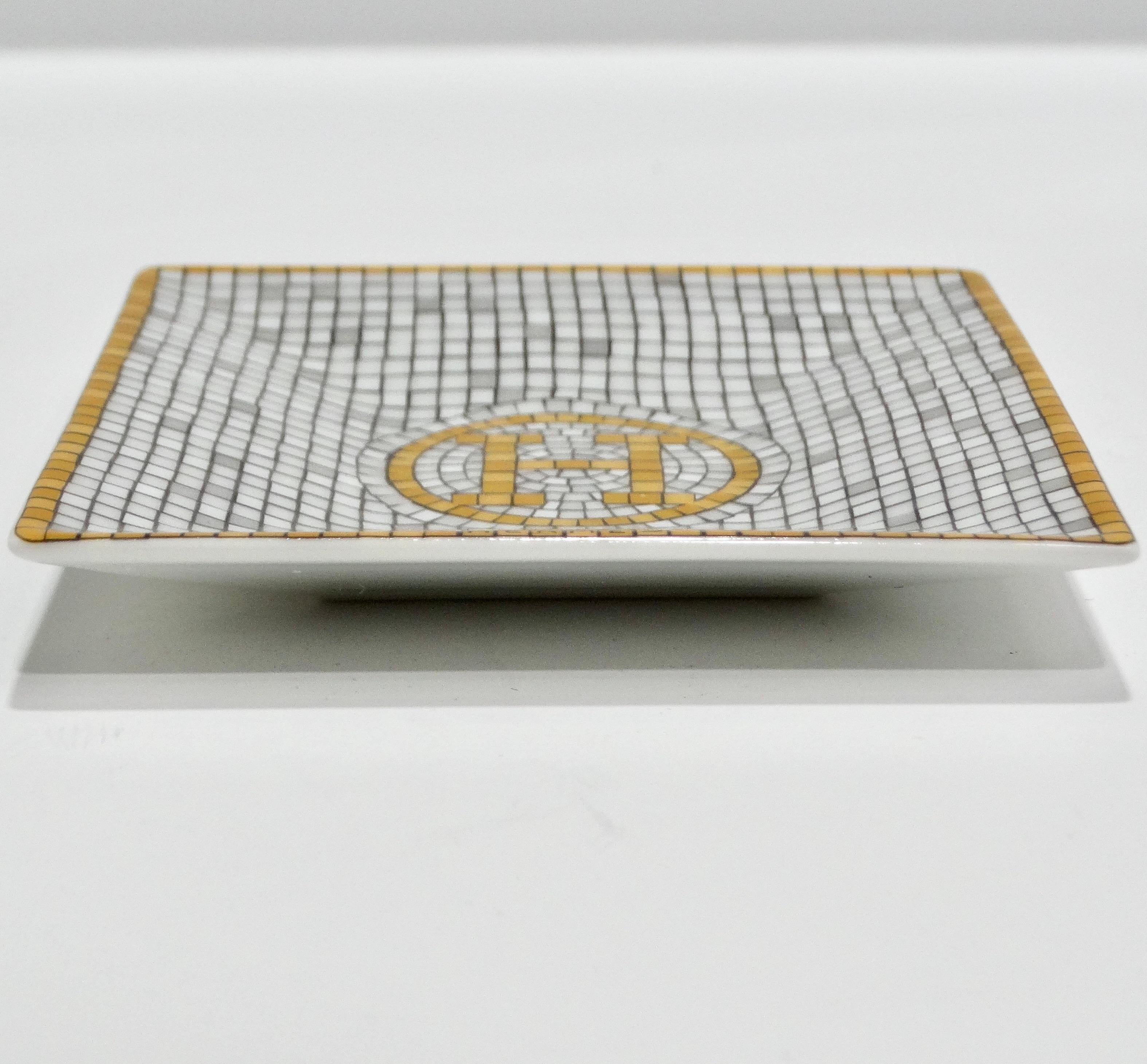 Hermes Mini Mosaique Square Plate For Sale 2