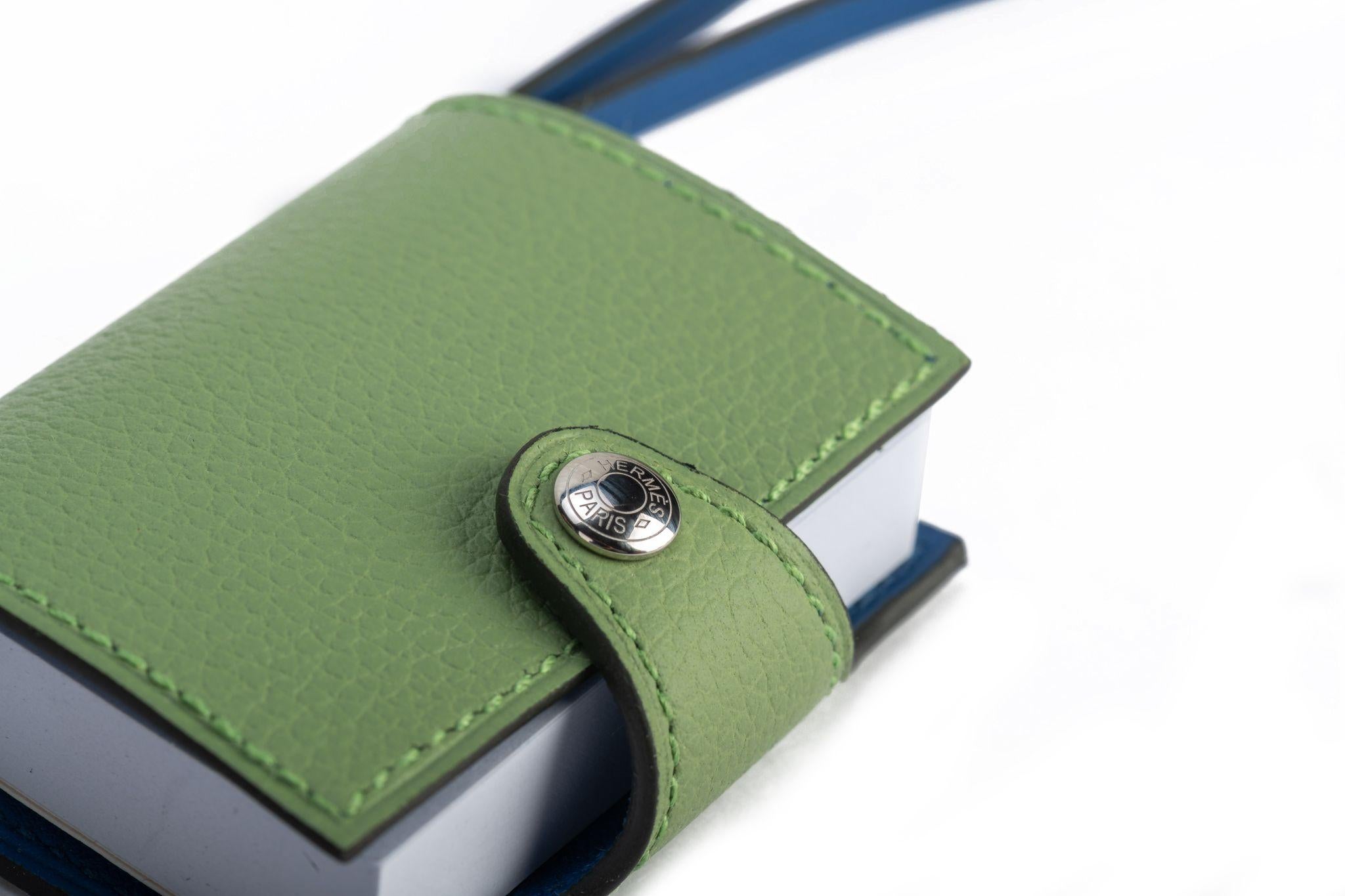 Orange Hermes Mini Notebook Bag Charm Verso For Sale
