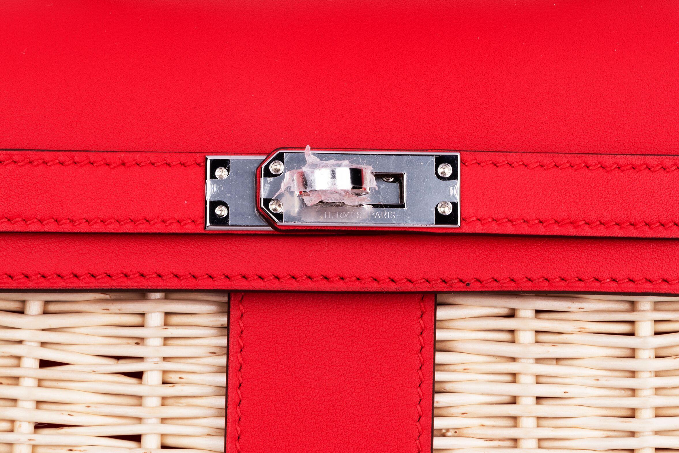 Hermes Mini Picnic Kelly Bag Rouge de Coeur 20cm In New Condition In West Chester, PA