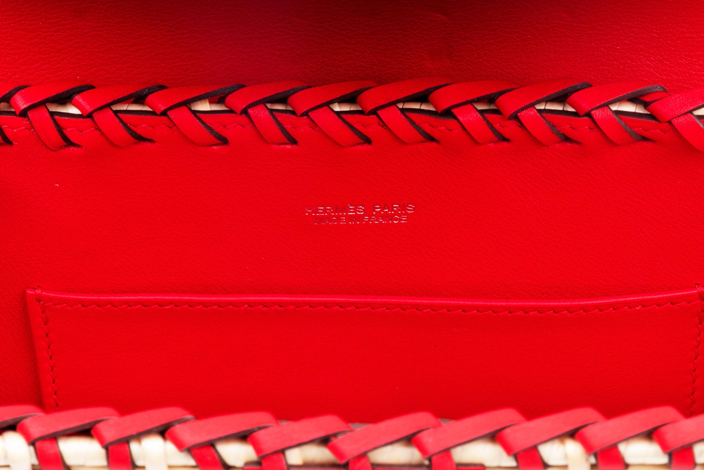 Red Hermes Mini Picnic Kelly Rouge de Coeur 20cm
