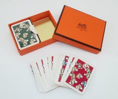 Hermès Mini Playing Cards With Hound Dog Motif