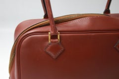 Hermes Mini Plume 20 cm in Brown Leather. Retails 6000$