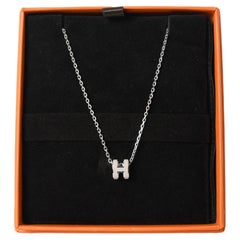 Hermes Mini Pop H Palladium Hardware Collier Marron Glace