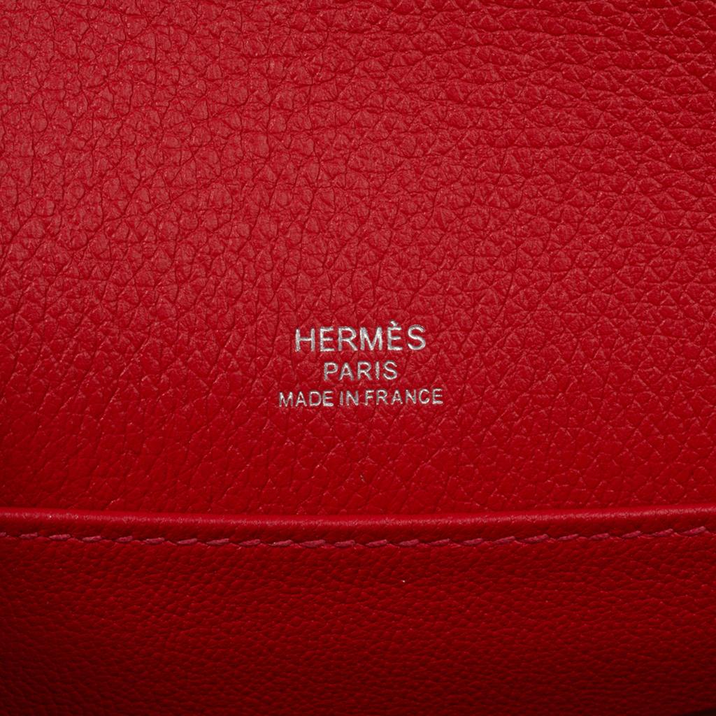 Hermes Mini Roulis Bag Rouge Casaque (Convertible Shoulder to Crossbody) 5