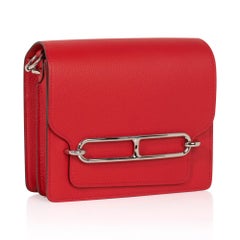 Hermes Mini Roulis Bag Rouge Casaque (Convertible Shoulder to Crossbody)