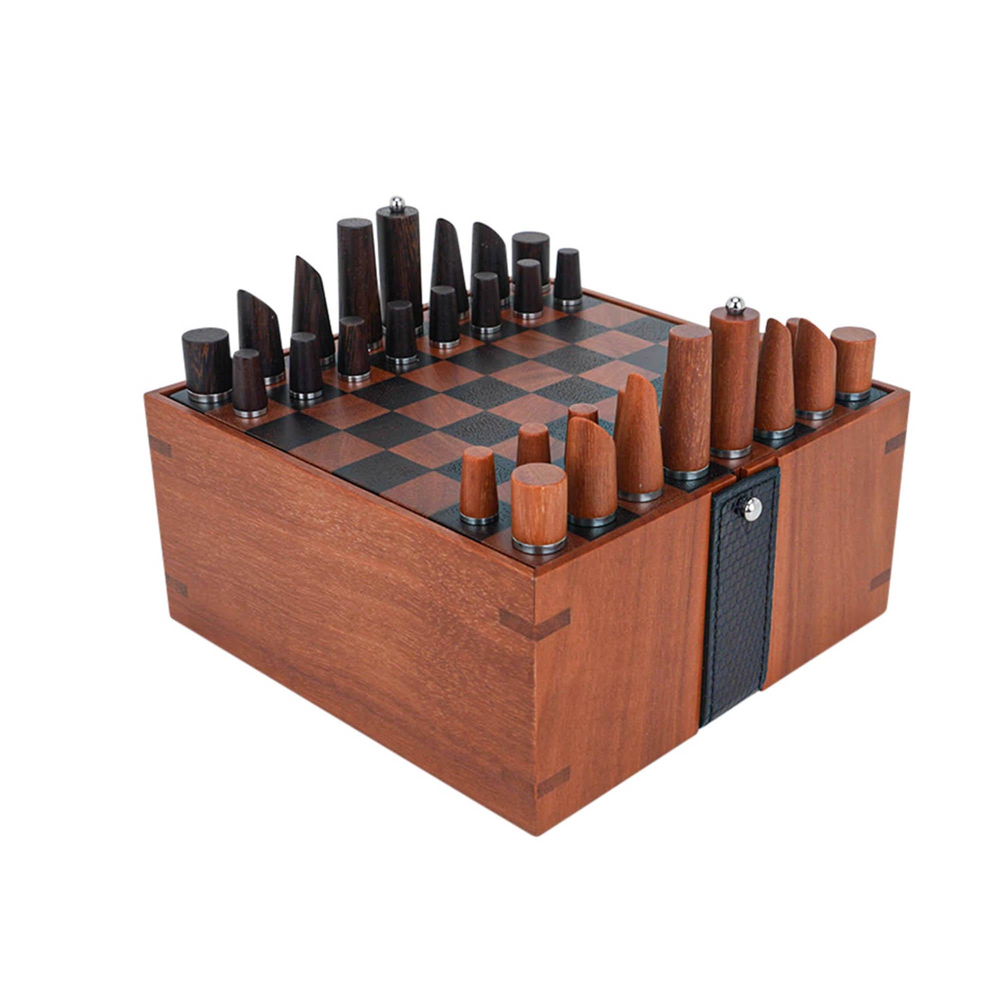 Hermes Mini Samarcande Chess Set Let's Play! Blue Indigo Lizard For Sale 1