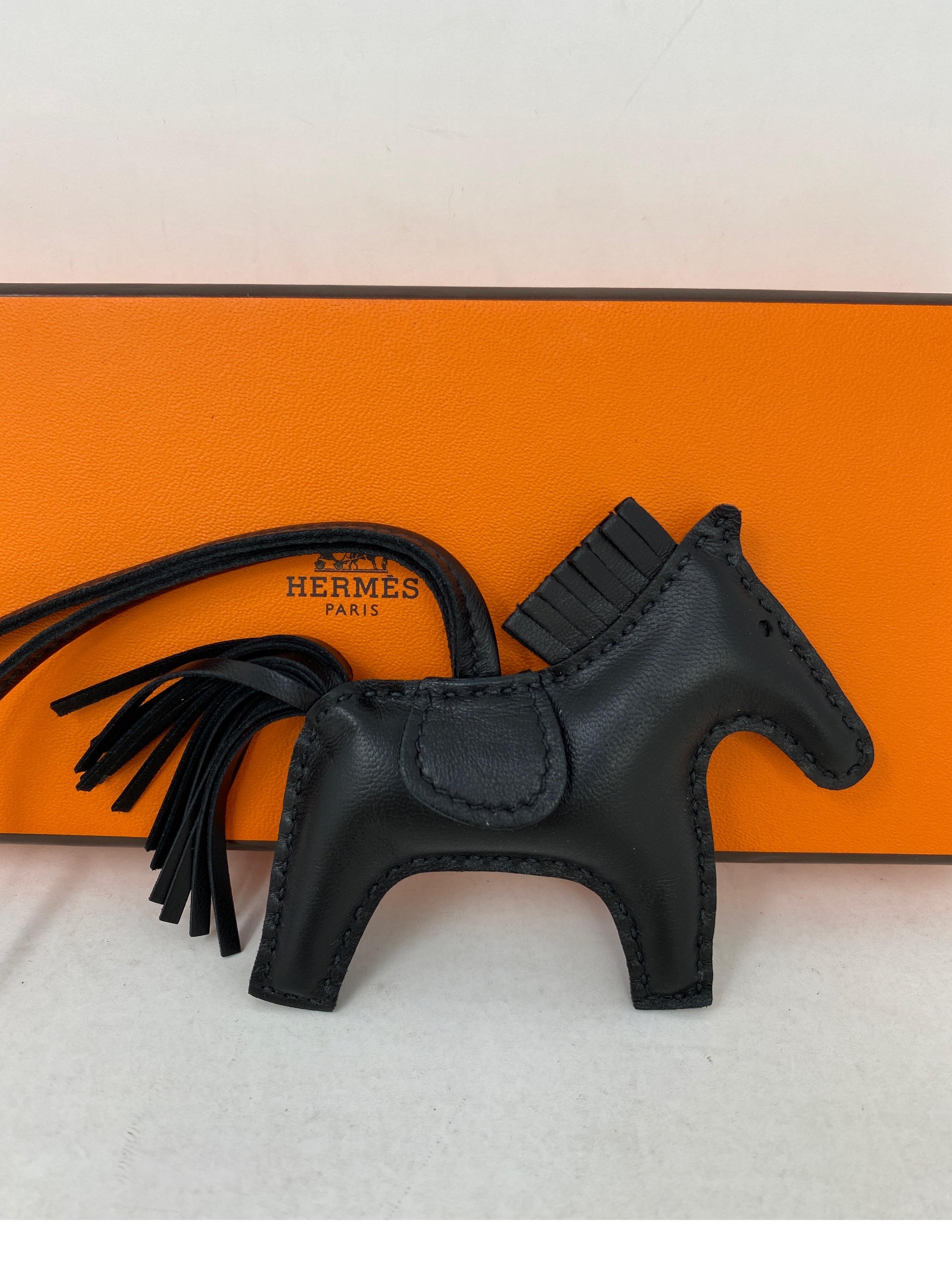 Hermes Mini size Rodeo Black Horse Charm. New condition. Rare and limited. Collector's piece. Will go perfect with a Birkin or Kelly bag. Guaranteed authentic. 