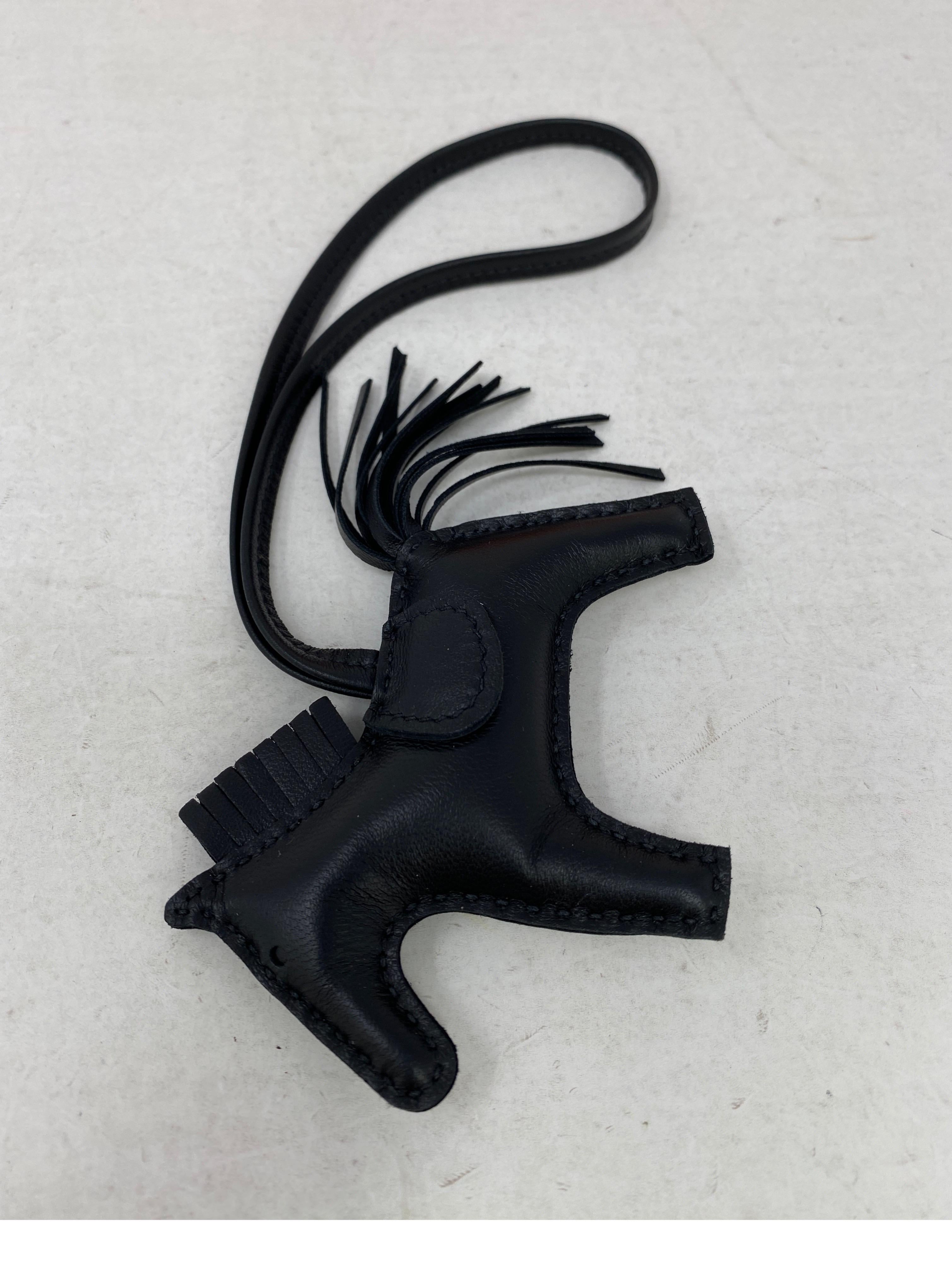 Orange Hermes Mini Size Rodeo Black Horse