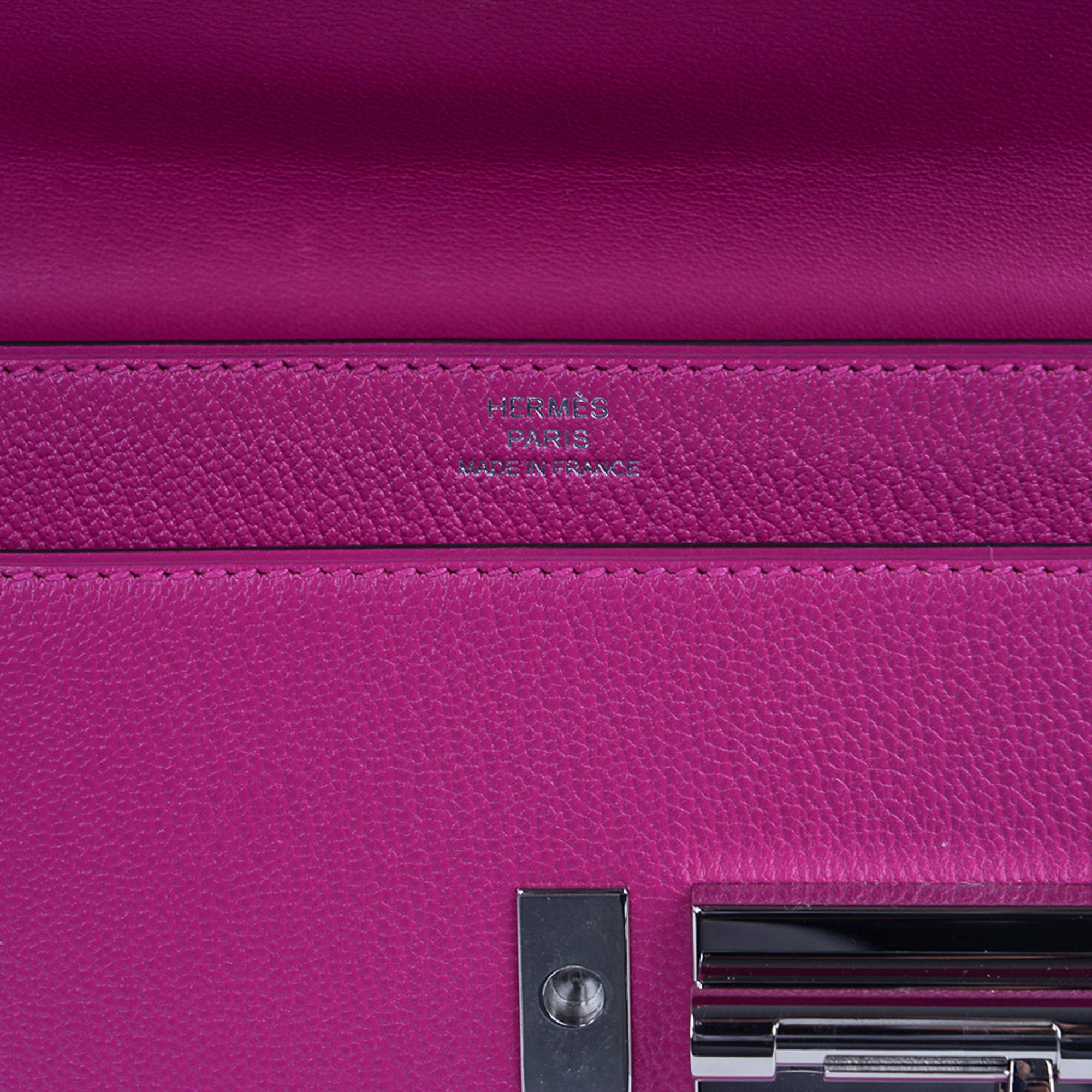 Hermes Mini Verrou Chaine Bag Rose Pourpre Chevre Leather 3