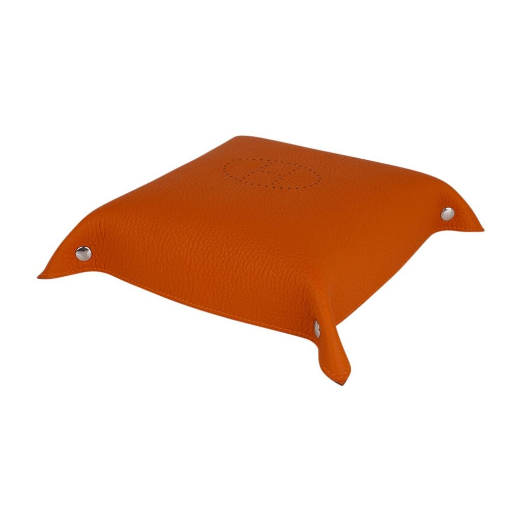 Hermes Mises Et Relances Change Tray  Desk Tray Orange For Sale 1