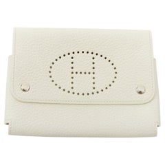 HERMES Mises et Relances: porta carte da gioco in pelle Clemence con motivo a "H" traforato