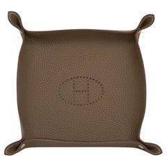 Breathtaking Vintage French Hermes Stitched Leather Tray at 1stDibs