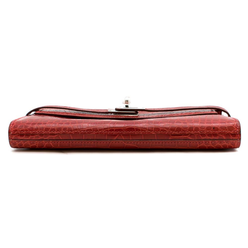 Women's Hermes Mississippiensis Braise Kelly Classic Wallet	
