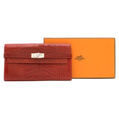 Hermes Mississippiensis Braise Kelly Classic Wallet	