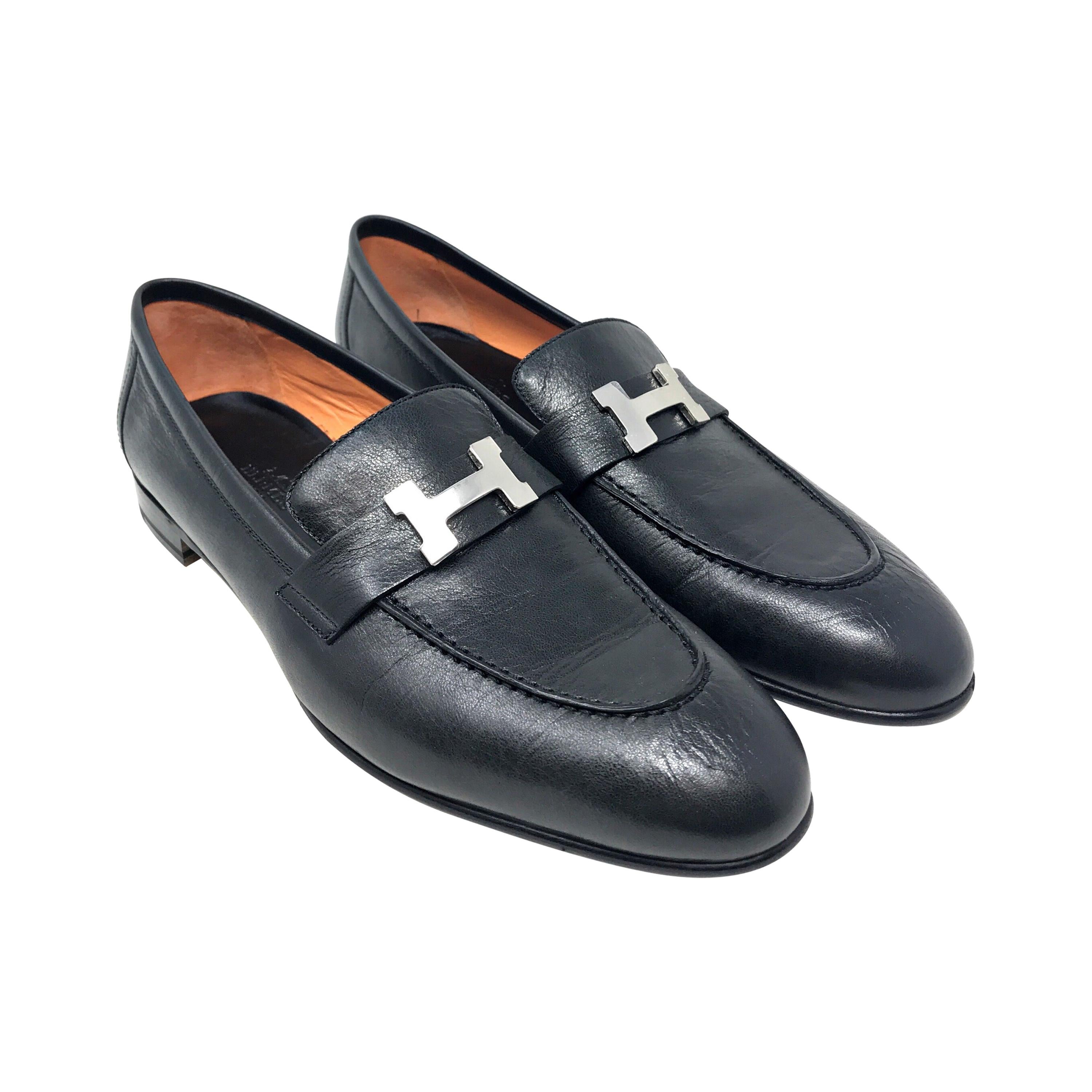 HERMES Moccasin black model "Paris" shoes  , 2019 