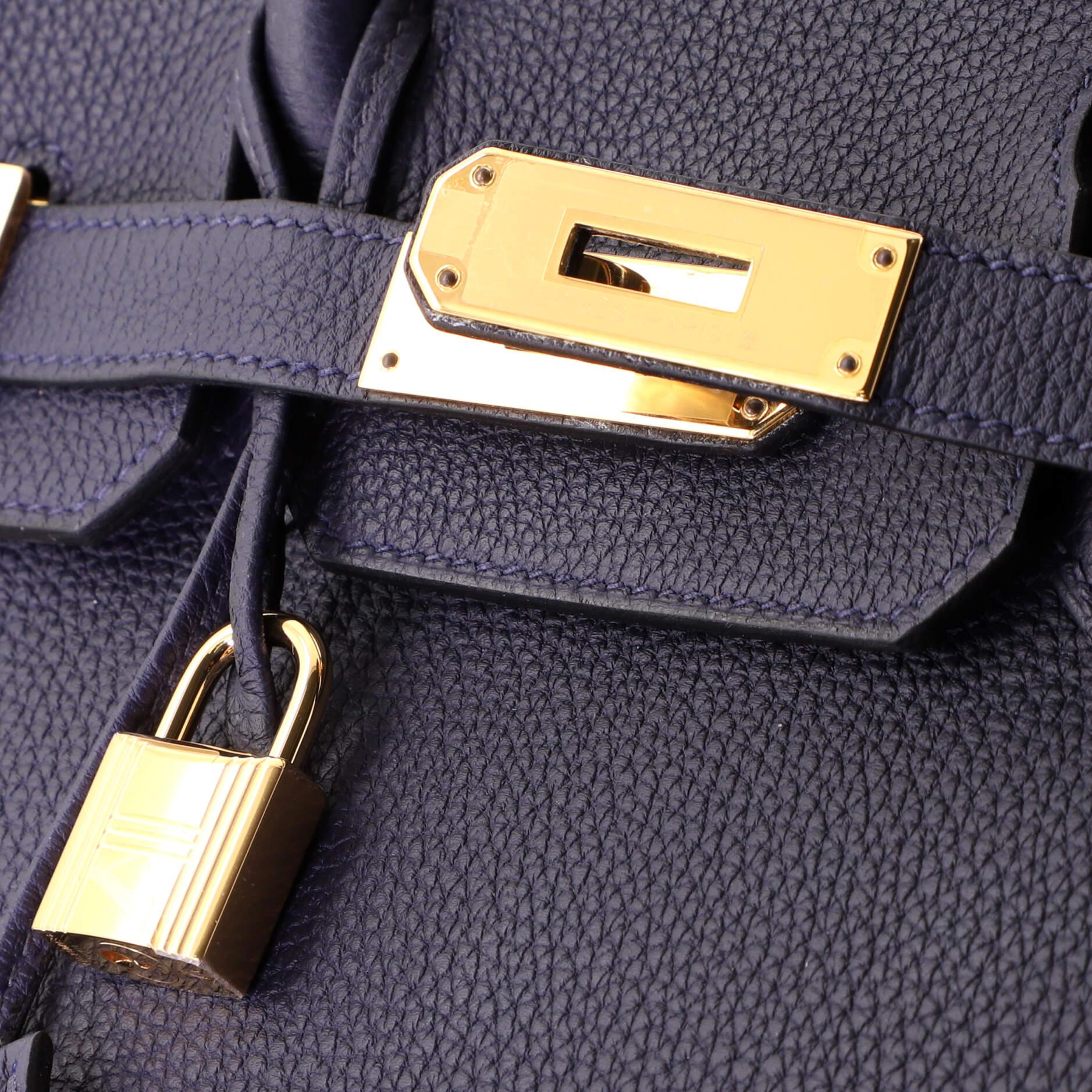 Hermes Model: Birkin Handbag Bleu Nuit Togo with Gold Hardware 30 4