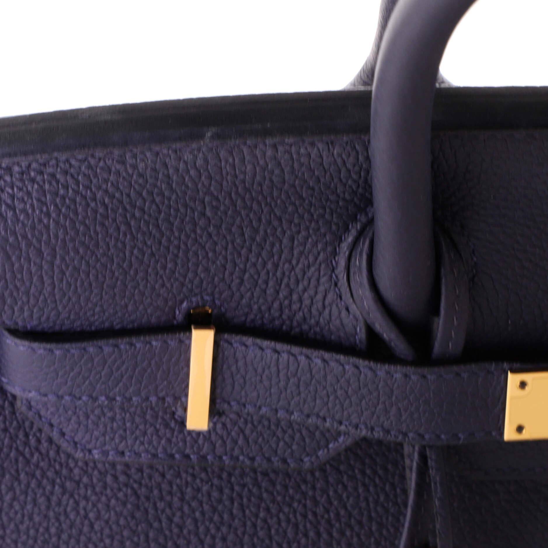 Hermes Model: Birkin Handbag Bleu Nuit Togo with Gold Hardware 30 5