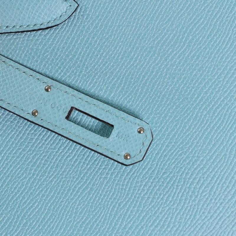 Hermes Model: Kelly Handbag Bleu Atoll Epsom with Palladium Hardware 32 2