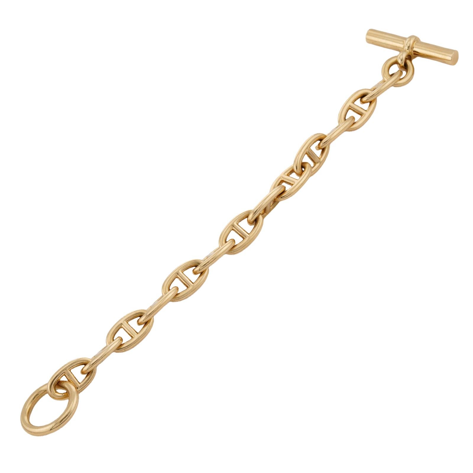 HERMES  Chaine D'ancre 18k Yellow Gold Toggle Large Link Bracelet, 99gram For Sale 1