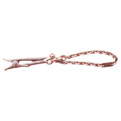 Hermès Fermasoldi Portachiavi Molletta in Argento RARO