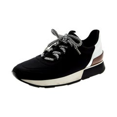 Hermes Monochrome Mesh And Leather Miles Platform Sneakers Size 37