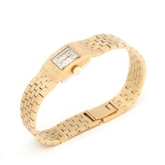 Hermès Armbanduhr „Bracelet Dore“, um 1970, Handaufzug, goldene Armbanduhr von Hermès