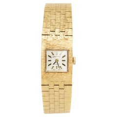 Hermès Montre Bracelet Dore Circa 1970 Manual Winding Golden Wrist Watch Hermes