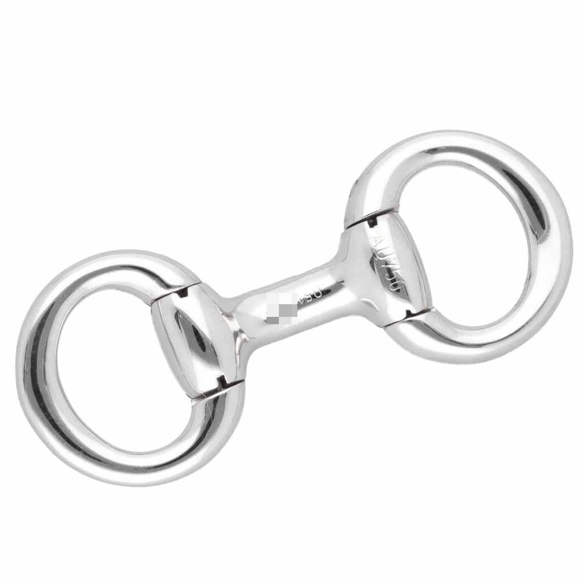 HERMÈS MORS DE FILET H Boutons de manchette en or blanc 18 carats Bon état à Tokyo, JP