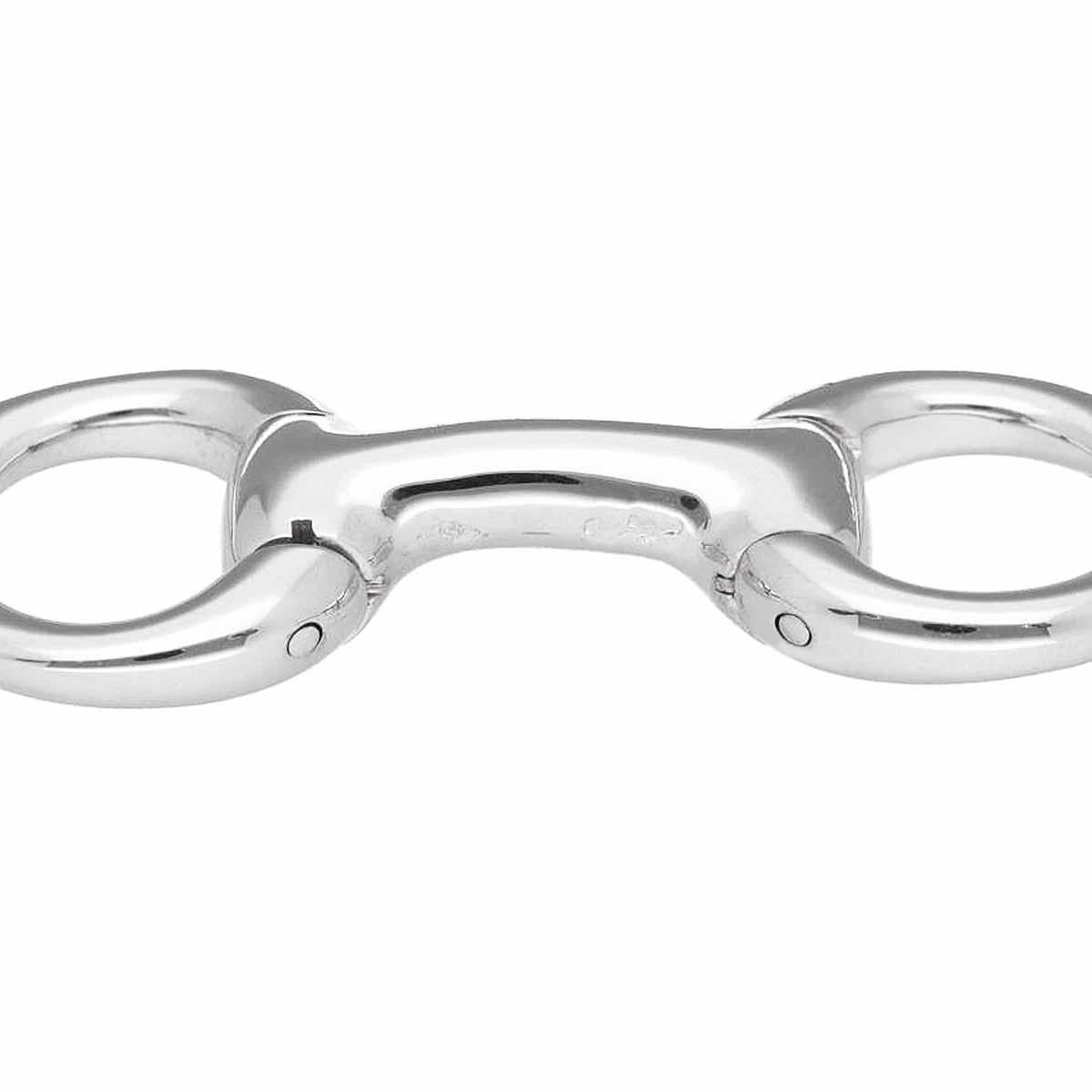  HERMÈS MORS DE FILET H Boutons de manchette en or blanc 18 carats Pour hommes 