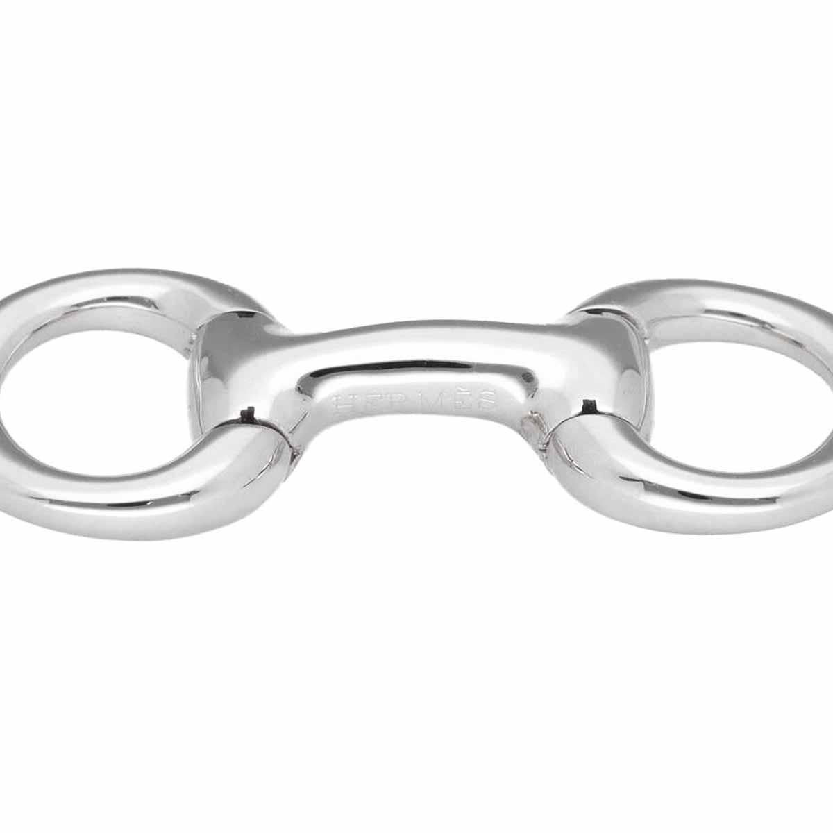 HERMÈS MORS DE FILET H Boutons de manchette en or blanc 18 carats 1